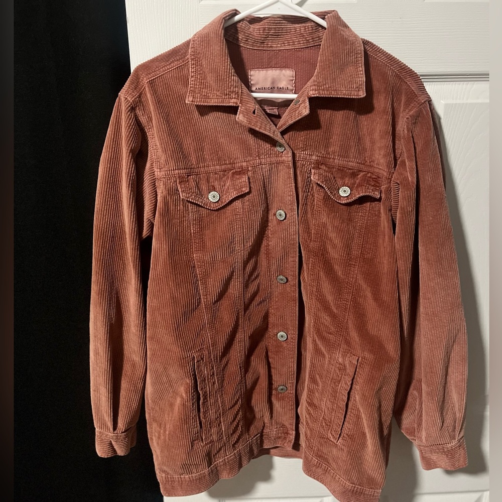 American Eagle Outfitters Women's Corduroy Jacket - Rust/Terracotta